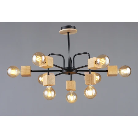 6343/9 BK+WOOD (1) Люстра (RL) 