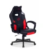 Геймерское кресло HERO BATTLEZONE, красный, черный, текстиль, экокожа