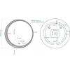 Зеркало настенное с подсветкой (77 см) Sculpure AM-Scu-D770-DS-F-H