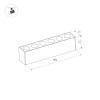 Трековый светодиодный светильник Arlight Mag-Dots-25-L800-24W Warm3000 034207 Трековый светодиодный светильник Arlight Mag-Dots-25-L800-24W Warm3000 034207