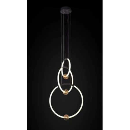 Люстра подвесная Alfa Light F4324-10 D30+D40+D50 black+bronze