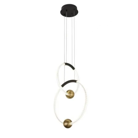Люстра подвесная Alfa Light F4324-09 D30+D40 black+bronze