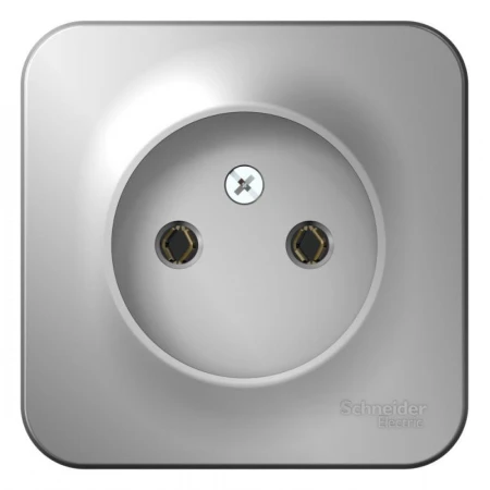 Розетка 2К Systeme Electric Blanca 16A 250V алюминий BLNRA000113