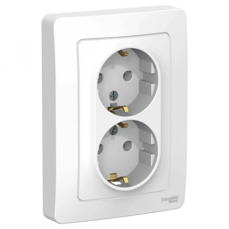 Розетка двойная 2К+З Systeme Electric Blanca 16A 250V белая BLNRS001021