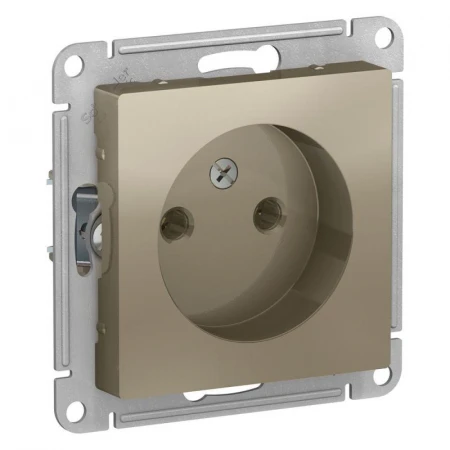 Розетка 2К Systeme Electric AtlasDesign 16A 250V шампань ATN000541