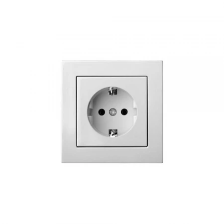 Розетка 2P+E Liregus Epsilon белый 28-0161