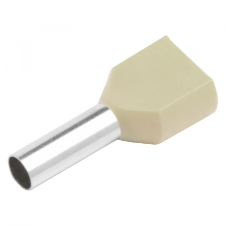 Наконечник-гильза General НГИ2 GNGI-E2-2x10-14 Слоновая кость, 100 штук