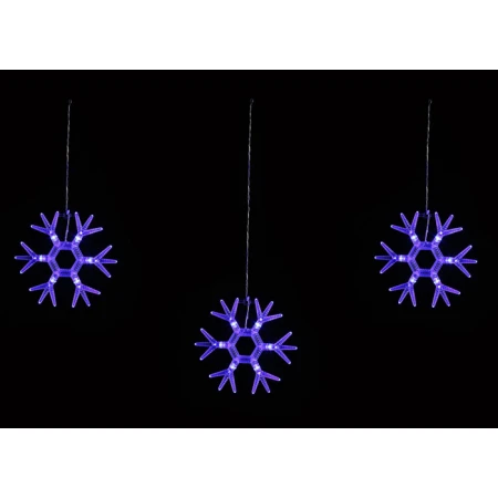 Светодиодная гирлянда Uniel занавес Снежинки-1 220V синий ULD-E1503-036/DTA Blue IP20 Snowflakes-1 UL-00001406