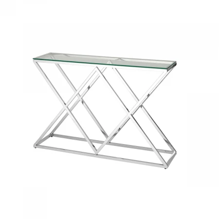Консоль Stool Group ИНСИГНИЯ 115х30 прозрачное стекло сталь серебро ECST-026 (115x30)