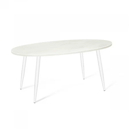 Кухонный стол Sheffilton SHT-TU14/120/80 МДФ белый муар/бетон крем 3232836003