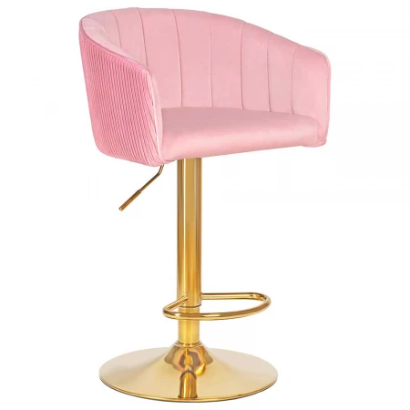 Стул барный DOBRIN DARCY GOLD (розовый велюр (1922-16)) 5025_GoldBase-LM DARCY GOLD