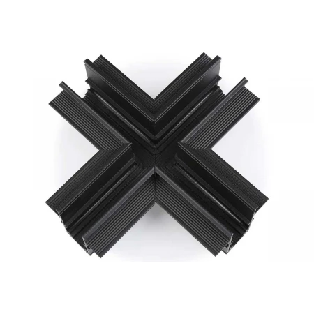 Коннектор X-образный Hesby Lighting ElDeko для встраиваемого шинопровода, чёрный HSBL_0160