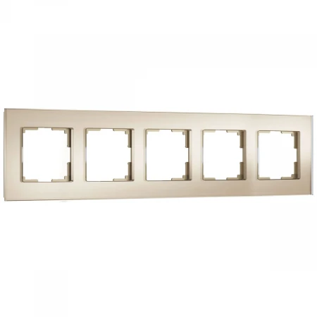Рамка Werkel Senso на 5 постов шампань стекло soft-touch W0053111 4690389214295