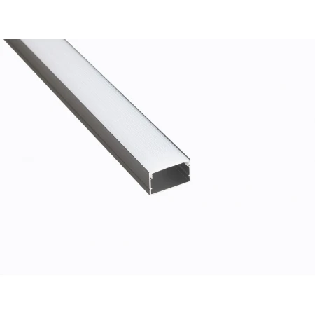 Профиль накладной LEDS POWER СПН2515 алюм. черный с призм.рассеивателем 2м 008486