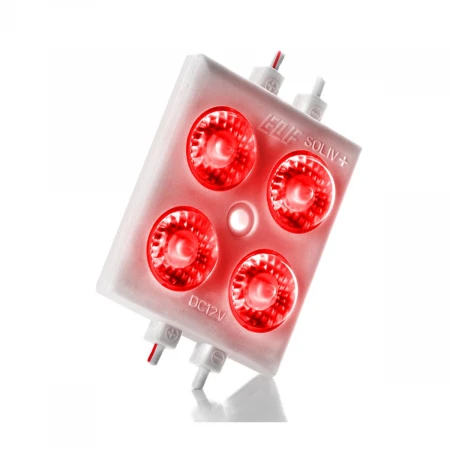 Модуль светодиодный ELF SOL+, 4SMD диод 2835, красный ELF-SOL+ 4 2835 R