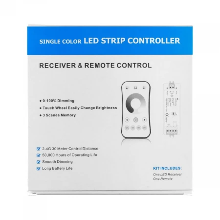 Комплект ELFLED (Диммер V1 и Пульт 1-зоновый 2.4G, белый) ELFLED-DimBox (V1+DimRem) Комплект ELFLED (Диммер V1 и Пульт 1-зоновый 2.4G, белый) ELFLED-DimBox (V1+DimRem)