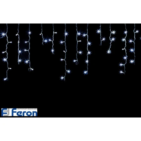 Гирлянда светодиодная "бахрома", белый свет, cl15