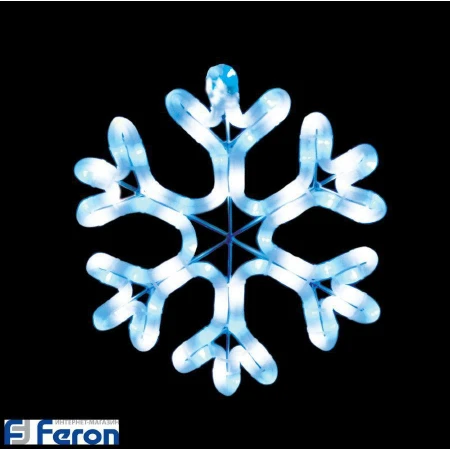 Световая фигура "снежинка молочно-белая", lt001