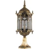 Светильник садово-парковый Feron PL115 шестигранный на постамент 60W 230V E27 черное золото
