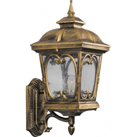 Светильник садово-парковый Feron PL135 четырехгранный на стену вверх 100W 230V E27, черное золото