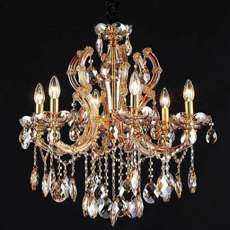 Хрустальная люстра Natali Kovaltseva 10654/6C GOLD, BRANDY Napoli