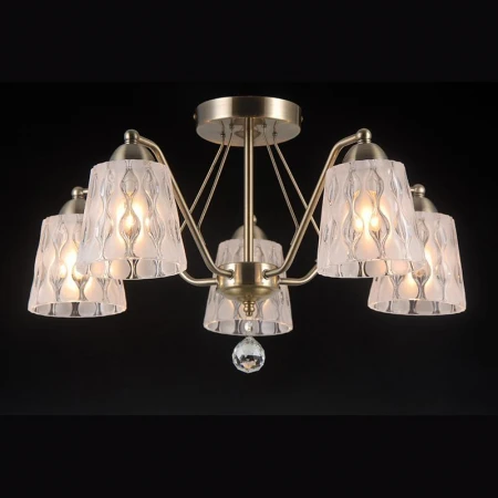 Люстра Natali Kovaltseva CRACOW 81023-5C ANTIQUE BRASS