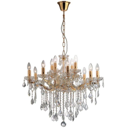 Хрустальная люстра Ideal Lux FLORIAN SP12 ORO FLORIAN